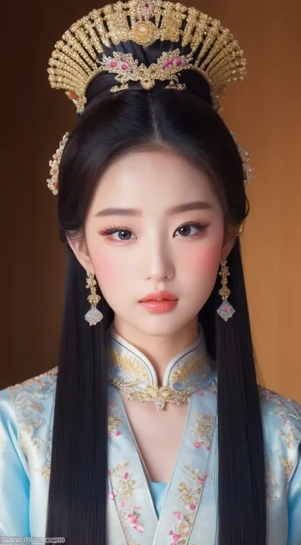 ((Best quality, 8k, Masterpiece :1.3)), Sharp focus :1.2, Korean sexy Barbie.((Korean royal concubine)) Korean traditional dress_mix4, 20d,Hiper-realistis:1.37),16K HD,