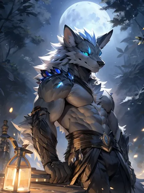 狼 male, The body is covered with fluffy fur, , Muscular big breasts, Absolute value of volume, sky, , detailed, Uploaded to E621, beautiful and detailed portrait of an anthropomorphic grey 龙狼 (((male))) minus, Ross Tran, ruan jia, Uploaded to E621, Zavush,...