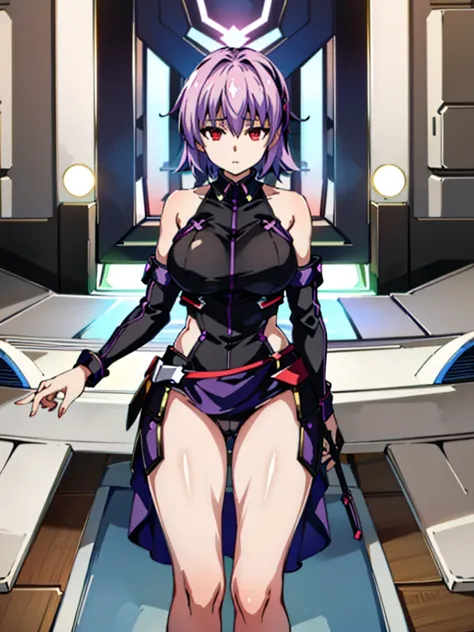 ( highest quality:1.3)
doa ayane, 1 girl, alone, chest, short hair, large chest, thighs , bare shoulders, arms, , head band,(Inside a futuristic research facility:1.4),hypnorolla,
empty eyes,