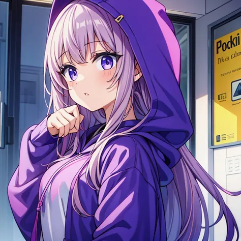 Young Girl with purple hoodie