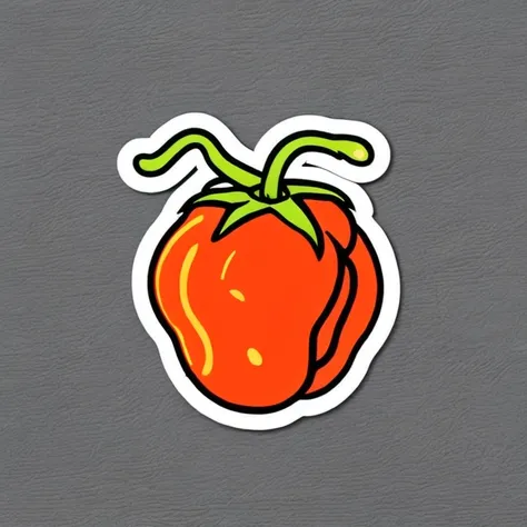 a tomato with shoes, style_Sticke