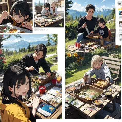 disorganized, High resolution, Super detailed,family,Mountain、camp (ペットとfamily:1.3), (Looks like fun, happy, Sunny, Sunny:1.2)
break
, Scrapbooking, memory storage, creative layout, Mixed Media Collage, Personal storytelling, Artistic documentation, keepsa...