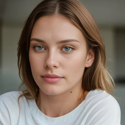 beautiful blonde wearing white shirt, pink shorts, (indoor), very detailed, 21 years old, innocent face, natural straight hair, blue eyes, high resolution, masterpiece, best quality, intricate details, highly detailed, sharp focus, detailed skin, realistic...