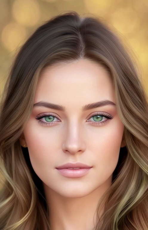 a woman with long hair and green eyes posing for a picture, beautiful and realistic faces, photorealistic beautiful face, realistic beautiful face, beautiful realistic face, realistic digital painting, hyper realistic digital painting, ultra realistic digi...