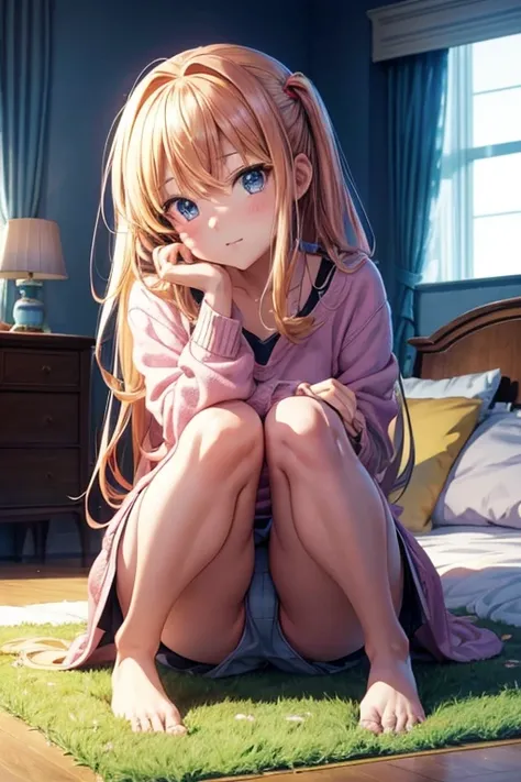 Anime scene of a young girl lying on the bed holding a chessboard, Todays featured anime stills, anime scene, Animation movie screenshots, in animated movies, Still from TV animation, animation still frame, animation still frame, Studio Ghiblis bedroom, an...