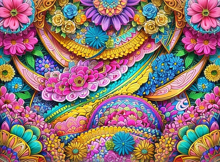 (ultra-detailed background, detailed background), absurdres, highres, ultra detailed, extremly detailed, (bunch of flowers:1.3), (zentangle:1.2), (geometric:1.2),(pastel colors),