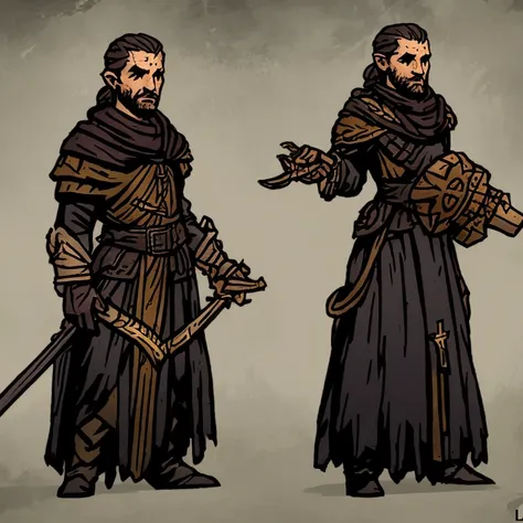 Darkest Dungeon 2 cleric healer character with church clothes