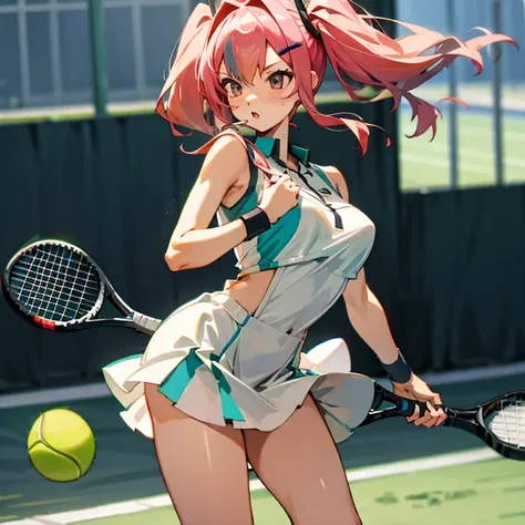 Tennis Costumes、No bra、No panties