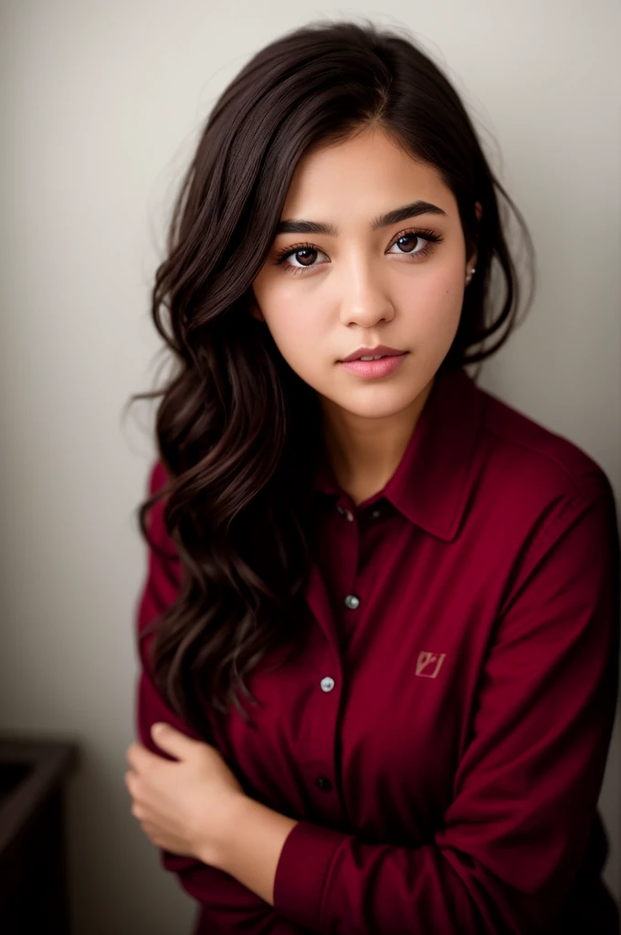 bedroom, A stunning intricate full color portrait of a beautiful (kathr7nn3wt0n:0.99), (looking at the camera:1.4), open mouth:0.8, posing in a dark studio, (rim lighting,:1) two tone lighting, sharp focus, dimly lit, low key, [: (film grain, 25mm, f/1,2, ...