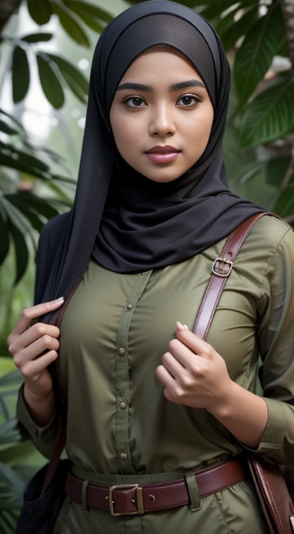 RAW, Best quality, high resolution, masterpiece: 1.3), beautiful Malay woman in hijab (iu:0.8),Best quality, high resolution, Masterpiece: 1.3, Beautiful  hijabi malay girl, Masterpiece, Soft smile, Realistic, 1girl, charming eyes, glowing eyes,parted lips...