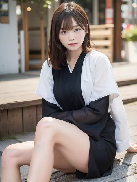 NFSW,In 8K,highest quality:1.4, ultra high resolution:1.5, (realistic:1.4),masterpiece:1.2,(highest quality:1.4)、 RAW photo、 (background is blurry),  1 Japanese girl, cute, (alone:1.4), (melancholy look), smooth skin、 (brown medium hair,bangs),supple finge...