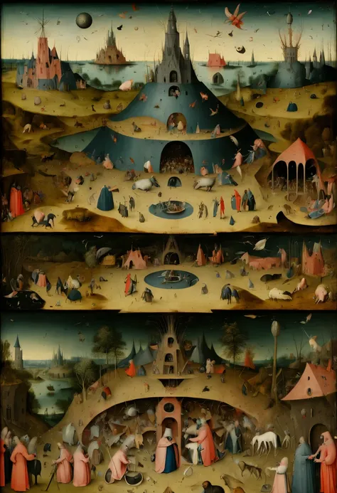 Underground world, by Hieronymous Bosch, best quality, masterpiece, 8k