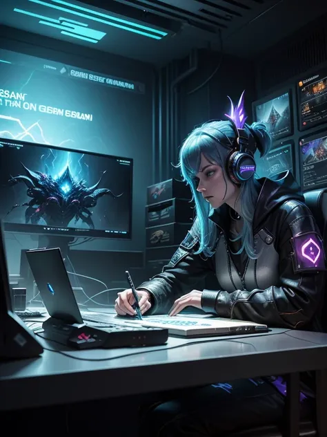 Meet the "Sonar Siren," a legendary creature in the realm of gaming and Magic: The Gathering. This cyberpunk-inspired entity boasts massive headphones that harness the power of sound waves to control the digital and mystical realms, creating a symphony of ...