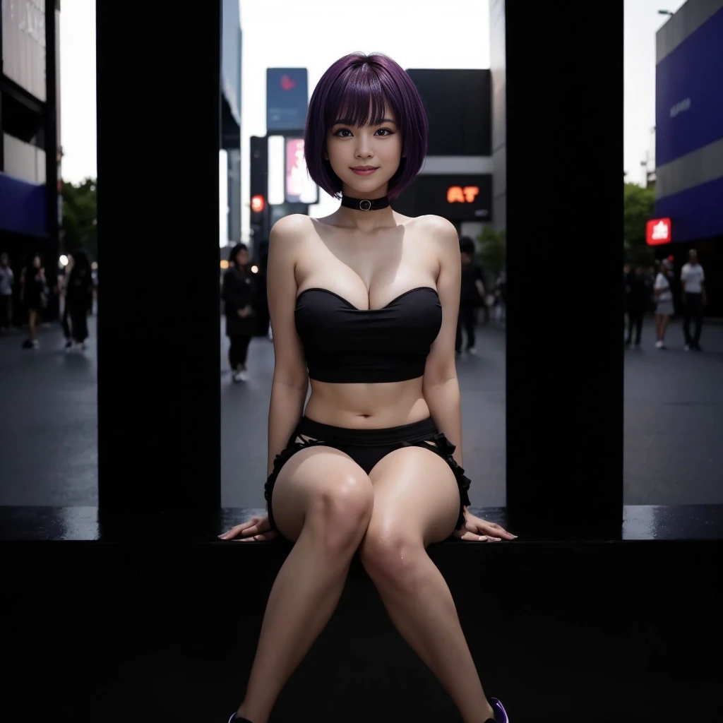 "AYANE FACE" (best quality,ultra-detalhado,Realistic:1.37), retrato, Detailed eyes and facial features, textura de pele delicada e suave, Corpo Perfeito, textura ultra realista, maquiagem perfeita, maquiagem vermelha nos olhos, batom vermelho,  smiling exp...