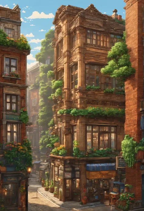 Windows offer views of the city、There is a bed and a bookshelf, beautiful detailed pixel art, by Kubisi art, studio ghibli and and mumford, tokyo anime scene, detailed pixel art, Hasui Kwase, Lofiato, ( ( ( ( ( and mumford ) ) ) ) ), detailed pixel artwork...