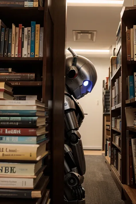 robot reading books