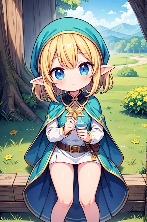 Chibi elf girl, explorer