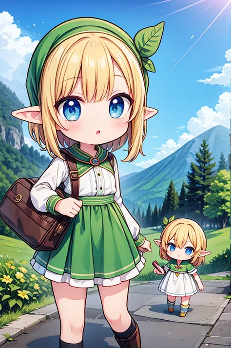 Chibi elf girl, explorer