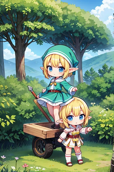 Chibi elf girl, explorer