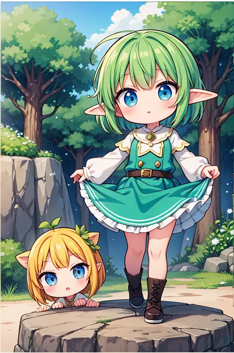 Chibi elf girl, explorer