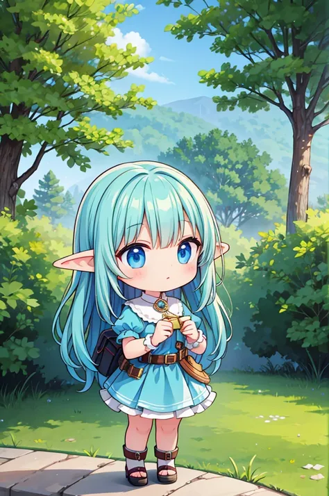 Chibi elf girl, explorer