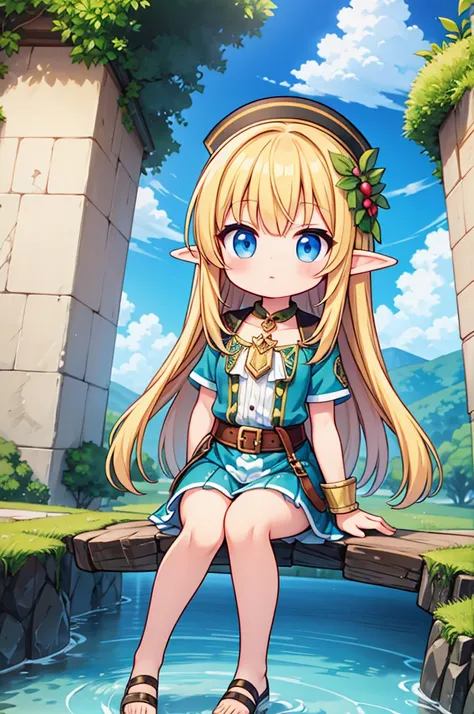 Chibi elf girl, explorer