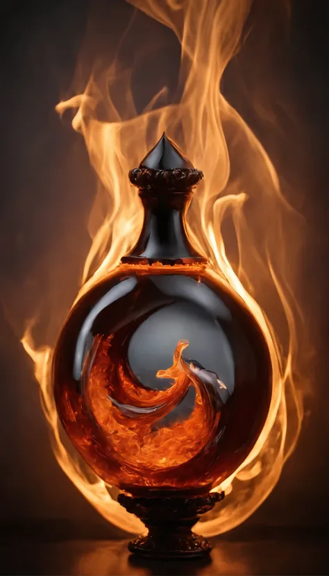 there is a pendant in the shape of a tear, which burns in the dark, Vortex Flame, Molten glass, whirlpools of fire and ice, glass flame, A Flaming Heart, Vortex Flame in background, Casting a Flame Spell, engulfed in Vortex Flame, Fiery Power Swirling Fire...