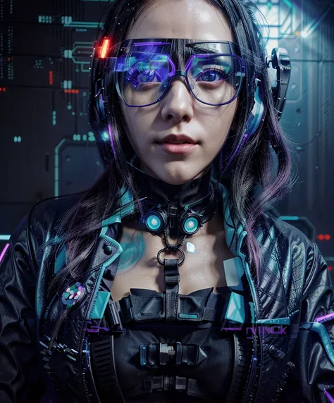 futuristic woman with futuristic glasses and futuristic lights in a dark city, digital cyberpunk - anime art, cyberpunk digital art, digital cyberpunk anime art, dreamy cyberpunk girl, cyberpunk anime girl, female cyberpunk anime girl, cyberpunk art style,...