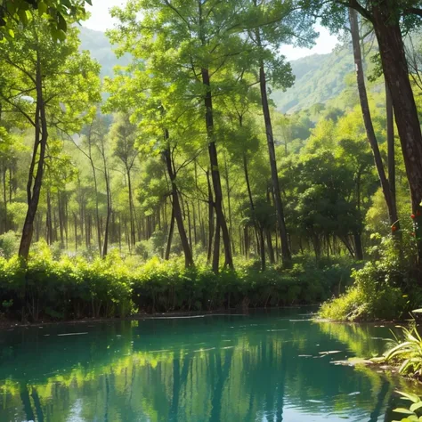 Bosque, selva, vines and small lake