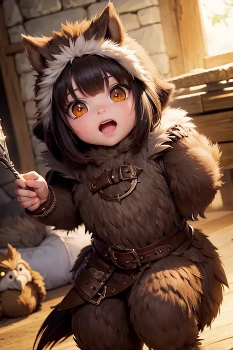 create me for dungeons and dragon a owlbear kid