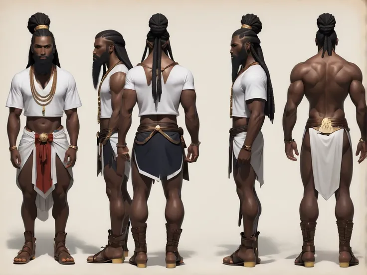 Character is a hybrid scaly, dark-skinned aquatic being, oceano estilo Avatar Ele usa um pingente no meio da testa parecido com cabelos brancos cortados de lado, rastafari, perfect afro braided hair, has very long braids ,with the moon we have is made of c...