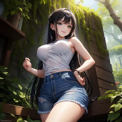 (Best quality, masterpiece: 1.2),  Thai girl, sexy lady Cybernetics, Smiling sweetly, Casual outfit: 1.5, Short jeans: 1.5, Detailed facial expression: 1.5,

A Thai cybernetics girl radiating a sweet smile, wearing well-fitted short jeans that accentuate h...