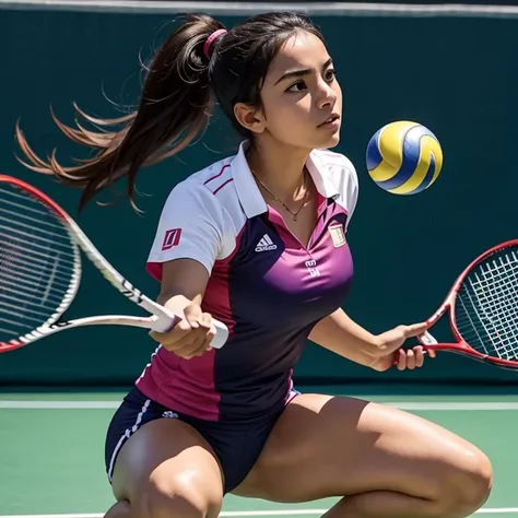 Garota colombiana   jogadora de badminton 