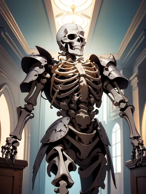 (masterpiece, high quality, high resolution, absurd, super detailed, 8k),real:1.5,(skeleton knight)