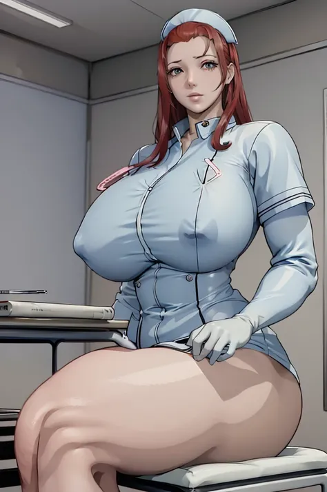 nurse uniform,hospital, latex nurse suit,nurses,busty,elbow gloves,labcoat,redhair woman,grey eyes , gigantic ,medical instruments,asian nurse,two nurses,speculum,examination room,oversize , ,big ass ,strap on, lay on table ,legs spreaded,giving birth,gyno...