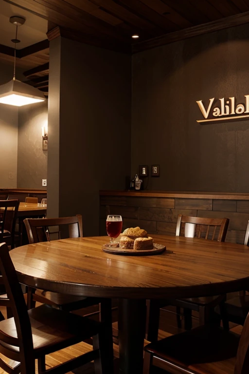 create a restaurant room with the viking design and with the name valhalla