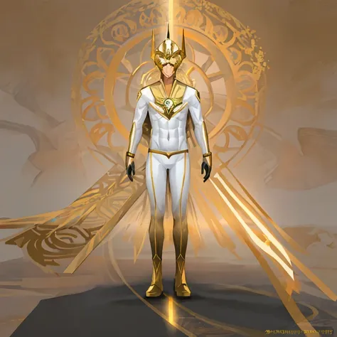 imagem arafed de um homem em um traje preto e dourado, novo design de conceito de fantasia, conceito de corpo inteiro, conceito de personagem de corpo inteiro, Armadura Conceitual, gold sci-fi armor, armadura preta e dourada, Personagem conceitual, arte co...