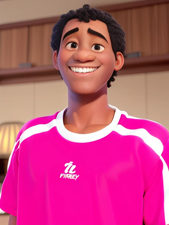 Crie um personagem negro  no estilo Pixar da Disney