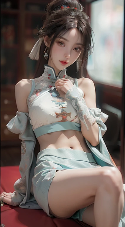 ((best qualtiy)), ((tmasterpiece)), (the detail:1.4), 3D,Dragon girl，hdr（HighDynamicRange）,Ray traching,Hyper-Resolution,Subsurface scattering、PBR Texture、maximum definition and sharpness、A dragon circles around，China-style，Many-Layer Textures、Albedo e map...