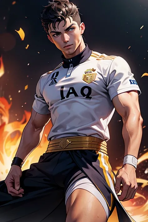 Cristiano Ronaldo 8k masterpiece, anime looking