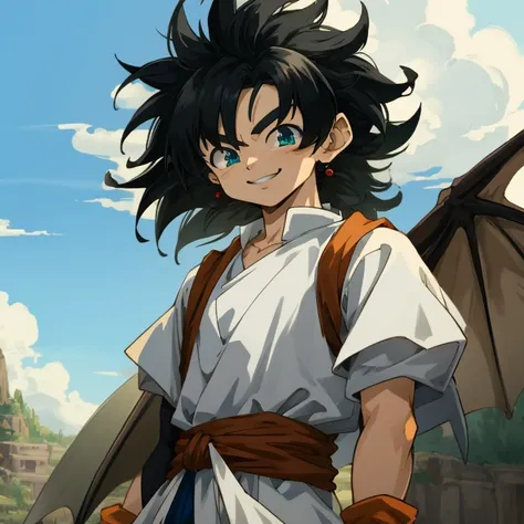 Absurd masterpiece HDR high quality ,High quality of Dragon Ball anime scenes, black hair,The characters have detailed faces, Simple Hair Design , smile, Different clothes , ((random hairstyle:1 )) , anime eyes, white skin , 

Different costumes in anime, ...