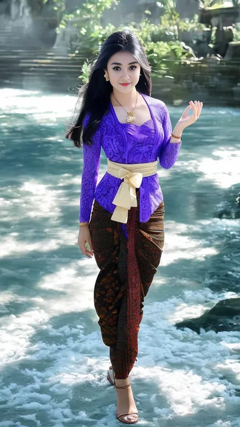 Keywords: ((kebaya_bali)), watery big eyes, loving pupils, [shy], long hair, master works, best picture quality, ((kebaya_bali)),super high resolution, higher quality, beautiful girl, female, heart-shaped hair ornament, 8k resolution, hot girl, student, be...