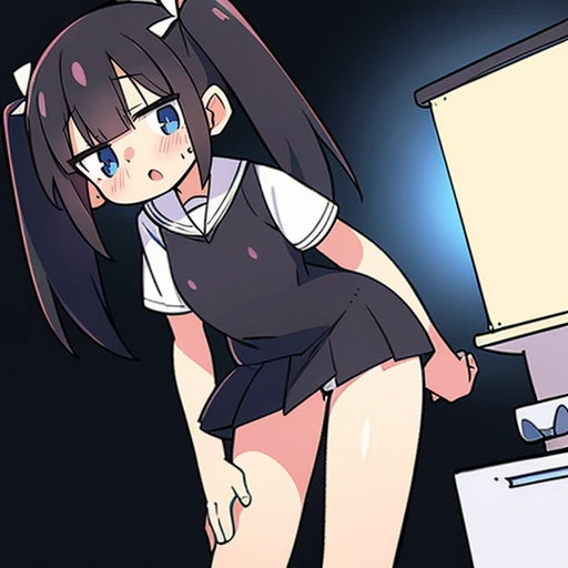 multiple girls、knee high socks、flat chest、thighs、Condescending、Crab crotch、Peeing、quirting、night、I have nipple、black hair、Sperm is on it、Condescending、High resolution、Detailed、masterpiece、twin tails、blush、naked、masturbation、carrying a school bag、toilet