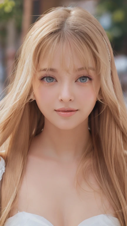 The highest beauty of splendor、clear white glossy skin、Wind blonde gets in the way in front of a cute face、Sexy big 14 year old cute beautiful girl、Sexy little beautiful face、Shiny light straight blonde hair、Bangs dancing in front of cute beautiful face、lo...