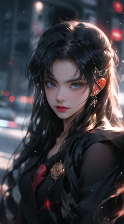 Anime girl with long hair and blue eyes in winter scene, Gouwiz-style artwork, Gouwiz, beautiful anime pictures, Amazing anime face pictures, 4K anime style, รายละเอียดdigital anime art, detailed portrait of anime girl, guweiz on artstation pixiv, digital ...