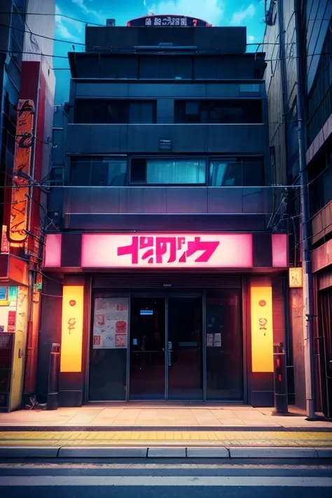 neon sign, neon sign on a building, Tokyo anime scene, screenshot from a 2012 anime, anime scene, screenshot from a 2019 anime, Kurou anime screenshot, screenshot from an animated film, still from a TV anime, cyberpunk bus stop, madhouse studio anime style...