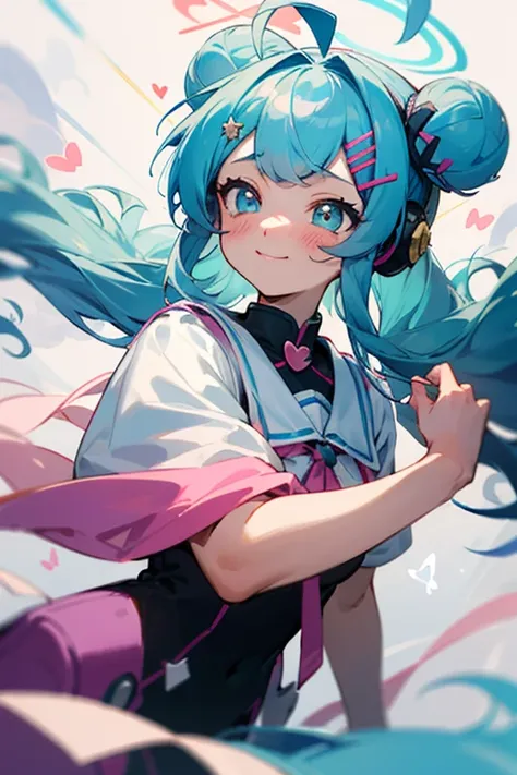 purple hair, blue hair, light blue hair, dark blue hair, pink hair, gradient hair, ahoge, curly hair, double bun, crossed bangs, messy hair, long hair, side swept bangs, floating hair, expressive hair, cloud hair, quiff, heart ahoge, halo, hairclip, beret,...