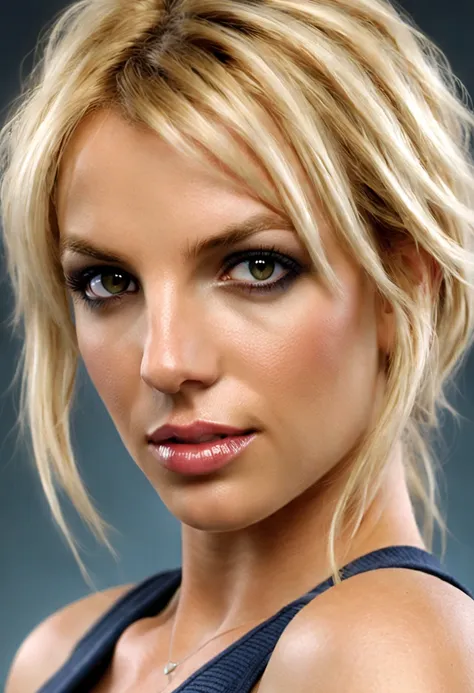 hyperrealistic art portrait of young (britney spears:0.6) ((ohwx woman)) as jill valentine from resident evil, fantasy, highly d...