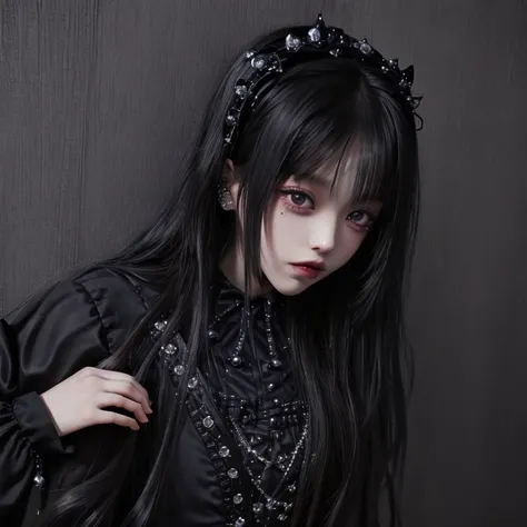 gothic girl con piercings y piercings bajo la lluvia, neo goth, gothic aesthetic, Estilo de arte oscuro, gothic girl aesthetic, gothic aesthetic, ojos oscuros y penetrantes, ominous gothic aesthetic, gothic horror vibes, gothic art style, Estilo oscuro y d...