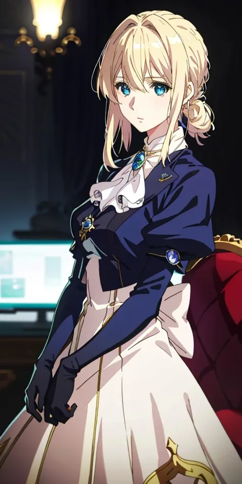 Violet Evergarden, mitts, corsage, The eyes are delicate, Blonde